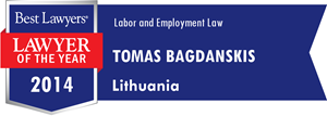 Tomas Bagdanskis lawyer of the year 2014